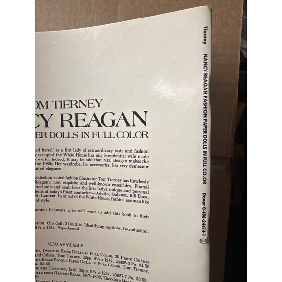 Nancy Reagan Fashion Paper Dolls In Full Color By Tom Tierney 1983 - Picture 4 of 8